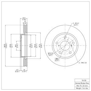 Lexus HS250H Brake Rotor (1) - Front - R1 Concepts - Plain - `06-`18